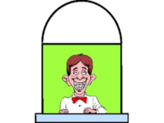 Sticker Custom Preview Image #099843 People Cartoons Window View Boy