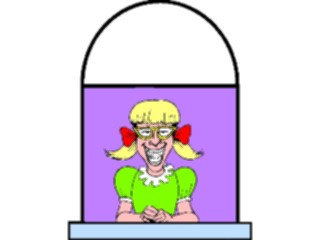 Sticker Custom Preview Image #099844 People Cartoons Window View Girl