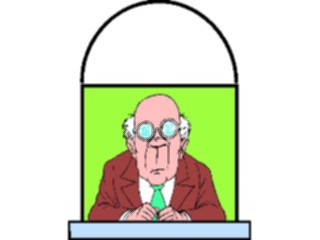 Sticker Custom Preview Image #099847 People Cartoons Window View Man3