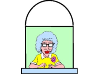 Sticker Custom Preview Image #099852 People Cartoons Window View Woman2