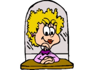 Sticker Custom Preview Image #099853 People Cartoons Window View Woman3