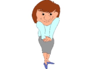 Sticker Custom Preview Image #099862 People Cartoons Woman Anticipating