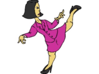 Sticker Custom Preview Image #099866 People Cartoons Woman Balancing