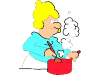 Sticker Custom Preview Image #099869 People Cartoons Woman Cooking1