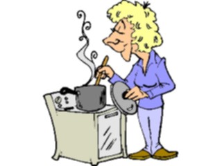 Sticker Custom Preview Image #099870 People Cartoons Woman Cooking2