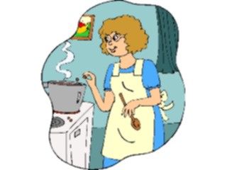 Sticker Custom Preview Image #099872 People Cartoons Woman Cooking4