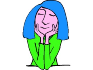 Sticker Custom Preview Image #099876 People Cartoons Woman Dreaming