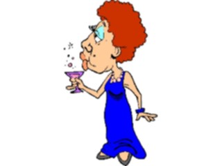 Sticker Custom Preview Image #099881 People Cartoons Woman Drinking3