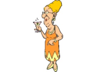 Sticker Custom Preview Image #099882 People Cartoons Woman Drinking4