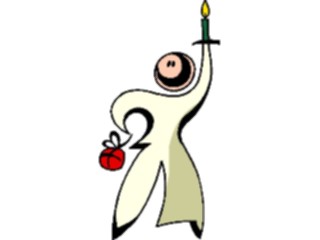 Sticker Custom Preview Image #099901 People Cartoons Woman Holding Candle