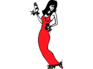 Sticker Custom Preview Image #099903 People Cartoons Woman Holding Drinks