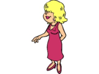 Sticker Custom Preview Image #099910 People Cartoons Womanin Dress