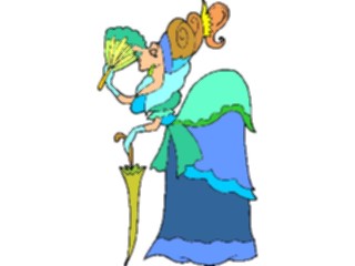 Sticker Custom Preview Image #099912 People Cartoons Womanin Evening Gown2