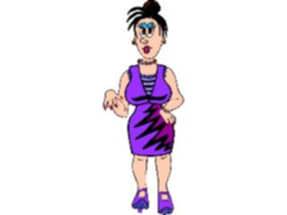 Sticker Custom Preview Image #099919 People Cartoons Womanin Purple