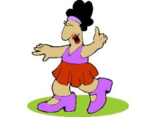 Sticker Custom Preview Image #099920 People Cartoons Womanin Skirt