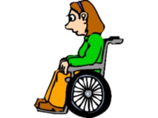 Sticker Custom Preview Image #099921 People Cartoons Womanin Wheelchair