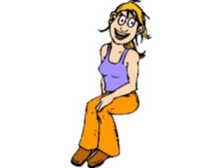 Sticker Custom Preview Image #099922 People Cartoons Woman Laughing1