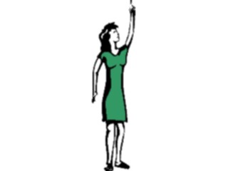 Sticker Custom Preview Image #099930 People Cartoons Woman Pointing2