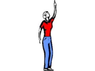 Sticker Custom Preview Image #099931 People Cartoons Woman Pointing3