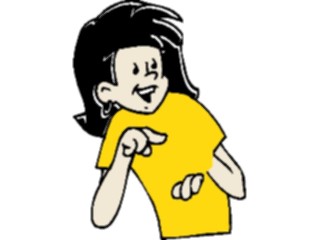 Sticker Custom Preview Image #099933 People Cartoons Woman Pointing5