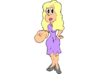 Sticker Custom Preview Image #099935 People Cartoons Woman Pointing7