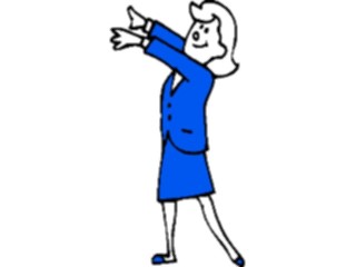 Sticker Custom Preview Image #099941 People Cartoons Woman Reaching2