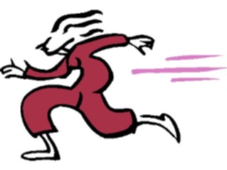 Sticker Custom Preview Image #099943 People Cartoons Woman Running