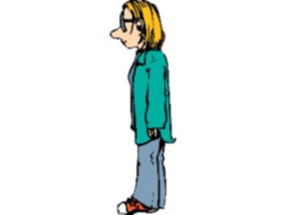 Sticker Custom Preview Image #099956 People Cartoons Woman Standing2