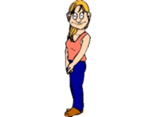 Sticker Custom Preview Image #099957 People Cartoons Woman Standing3