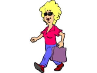 Sticker Custom Preview Image #099971 People Cartoons Woman Walking3