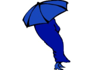 Sticker Custom Preview Image #099977 People Cartoons Woman Walkingin Storm