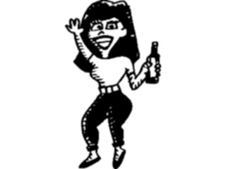 Sticker Custom Preview Image #099978 People Cartoons Woman Waving1