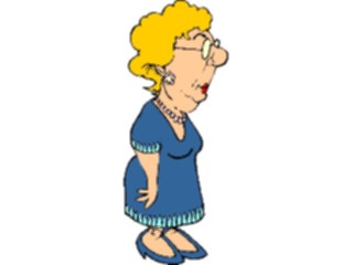 Sticker Custom Preview Image #099982 People Cartoons Woman Wearing Glasses