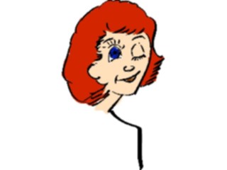 Sticker Custom Preview Image #099985 People Cartoons Woman Winking1