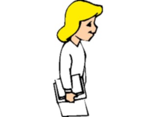 Sticker Custom Preview Image #099988 People Cartoons Womanwith Books