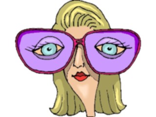 Sticker Custom Preview Image #099994 People Cartoons Womanwith Glasses