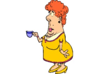 Sticker Custom Preview Image #100000 People Cartoons Womanwith Mug