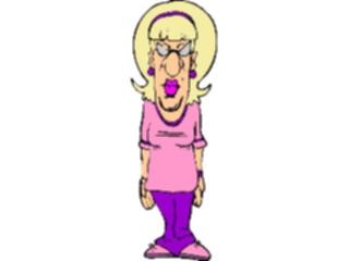 Sticker Custom Preview Image #100001 People Cartoons Womanwith Pink Lipstick