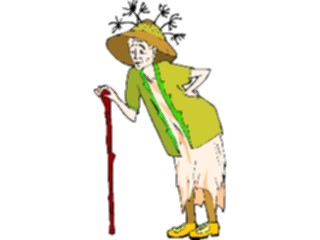 Sticker Custom Preview Image #100003 People Cartoons Womanwith Plant Hat