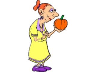 Sticker Custom Preview Image #100005 People Cartoons Womanwith Pumpkin