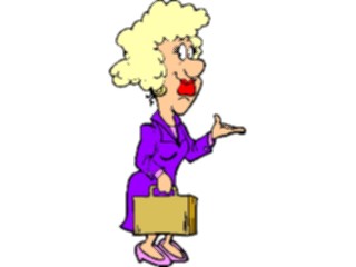 Sticker Custom Preview Image #100006 People Cartoons Womanwith Purse