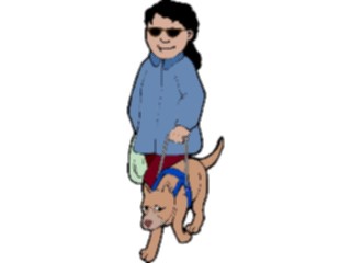 Sticker Custom Preview Image #100011 People Cartoons Womanwith Seeing Eye Dog