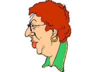 Sticker Custom Preview Image #100012 People Cartoons Womanwith Sour Face