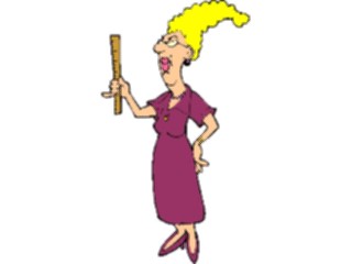 Sticker Custom Preview Image #100014 People Cartoons Womanwith Stick