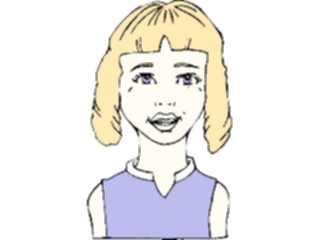 Sticker Custom Preview Image #100098 People Faces Cartoons Blonde Girl1