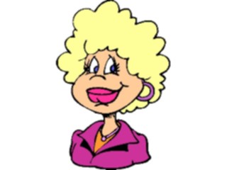 Sticker Custom Preview Image #100104 People Faces Cartoons Blonde Woman2