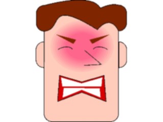 Sticker Custom Preview Image #100148 People Faces Cartoons Brown Hair Angry