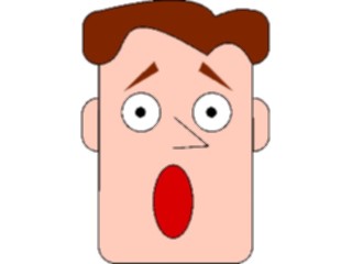 Sticker Custom Preview Image #100152 People Faces Cartoons Brown Hair Surprised