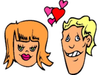 Sticker Custom Preview Image #100188 People Faces Cartoons Couplein Love