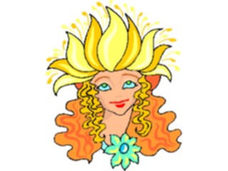 Sticker Custom Preview Image #100214 People Faces Cartoons Flame Hair